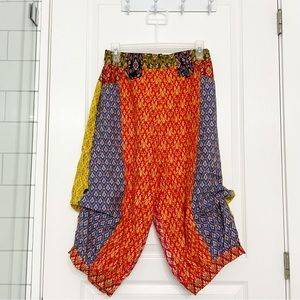 Thai traditional unique cultural cotton tribal pattern baggy harem pants unisex